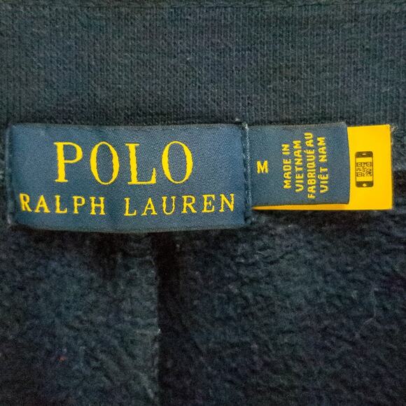 Polo Ralph Lauren P Patch Sweatpants Men’s Medium Navy Fleece Joggers Tapered - Picture 3 of 11